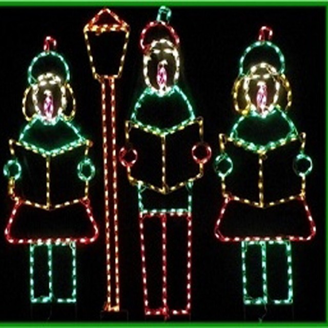 Christmas Caroling Victorian LED Lighted Carolers Outdoor Yard Art