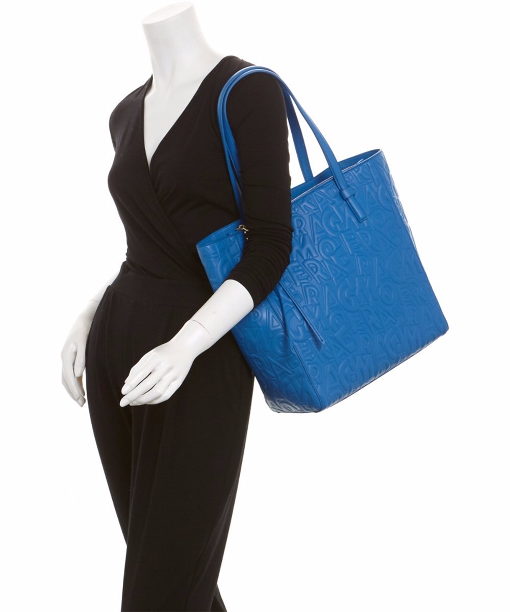 NWT AUTH Salvatore Ferragamo Large Leather Bonnie Tote Bag