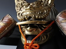 Japanese Samurai Helmet -Dragon and Hawk Deco Kabuto with a mask-