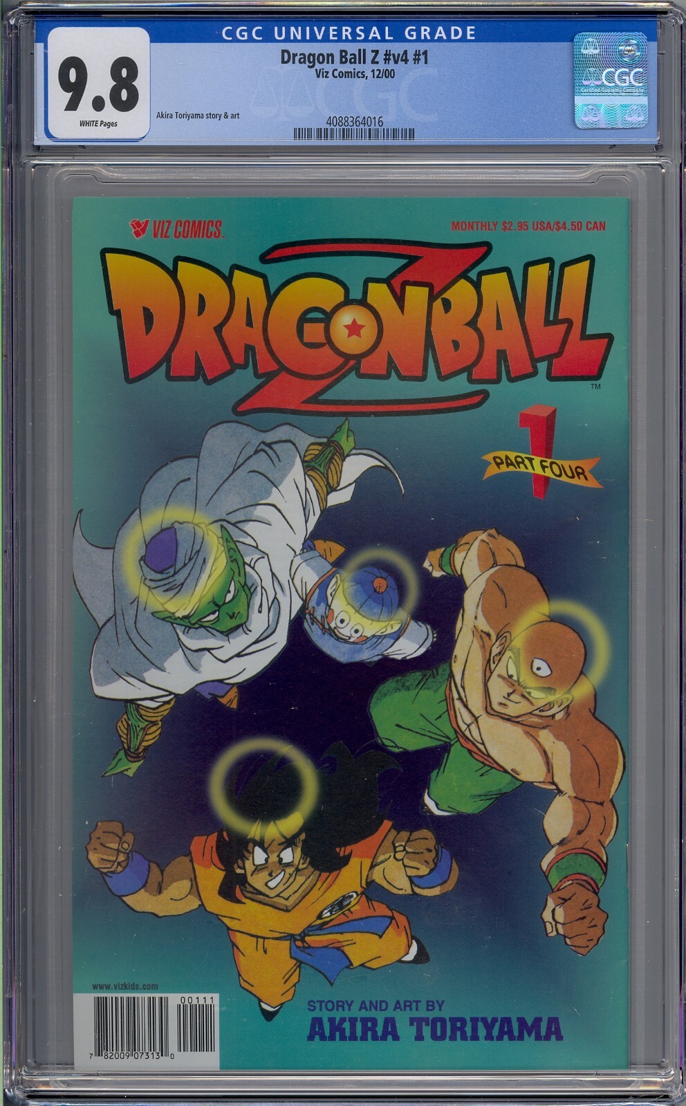 Dragon Ball Z Part 4 #1 CGC 9.8 2000 Goku White Pages NM