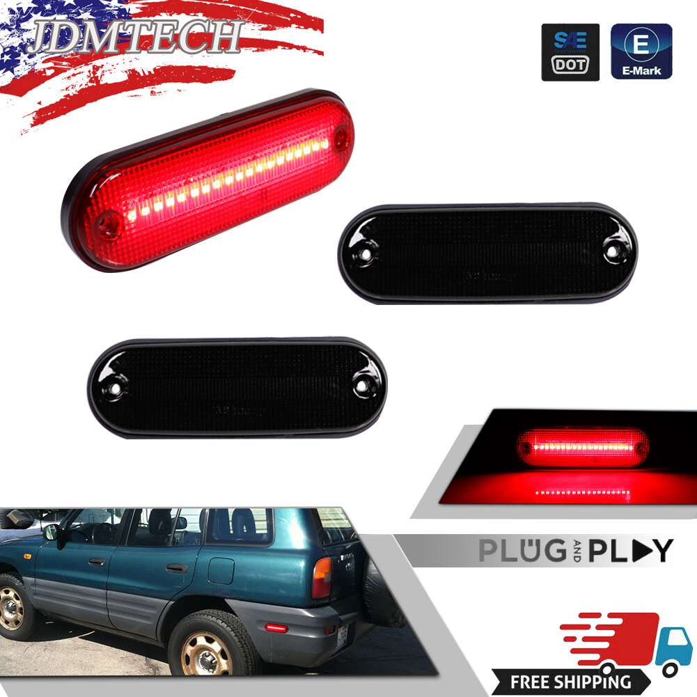 Smoked Rear Fender Side Marker Corner Parking Signal Lamps For 96-00 Toyota Rav4