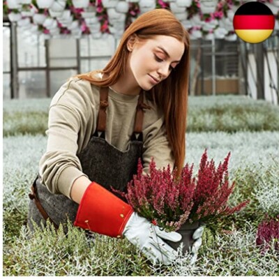 NoCry dornensichere und stichfeste Gartenhandschuhe aus Leder mit extra  langem | eBay.de