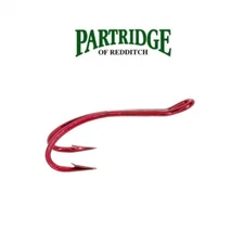 Partridge PATRIOT UP EYE Double Hooks RED  (10) * NEW 2025 Stocks * CS16/2R