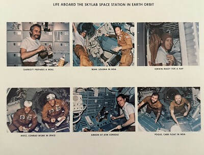 Vintage Photo 8 x 10 1974 NASA Skylab Space Station Garriott Lousma Kerwin