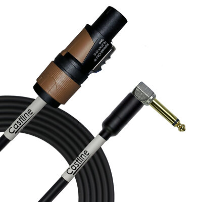 Castline Gold 1/4'' TS Right to 2 pole Neutrik SpeakON Speaker Cable Mogami 3082