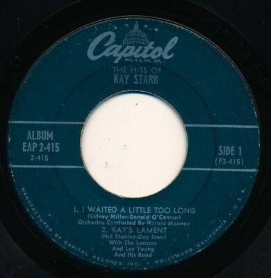 KAY STARR - I WAITED A LITTLE TOO LONG / KAY'S LAMENT - EXTEDED - 45 ...