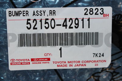 パーテーション 5215042911 Genuine Toyota COVER, REAR BUMPER 52150-42911 | eBay