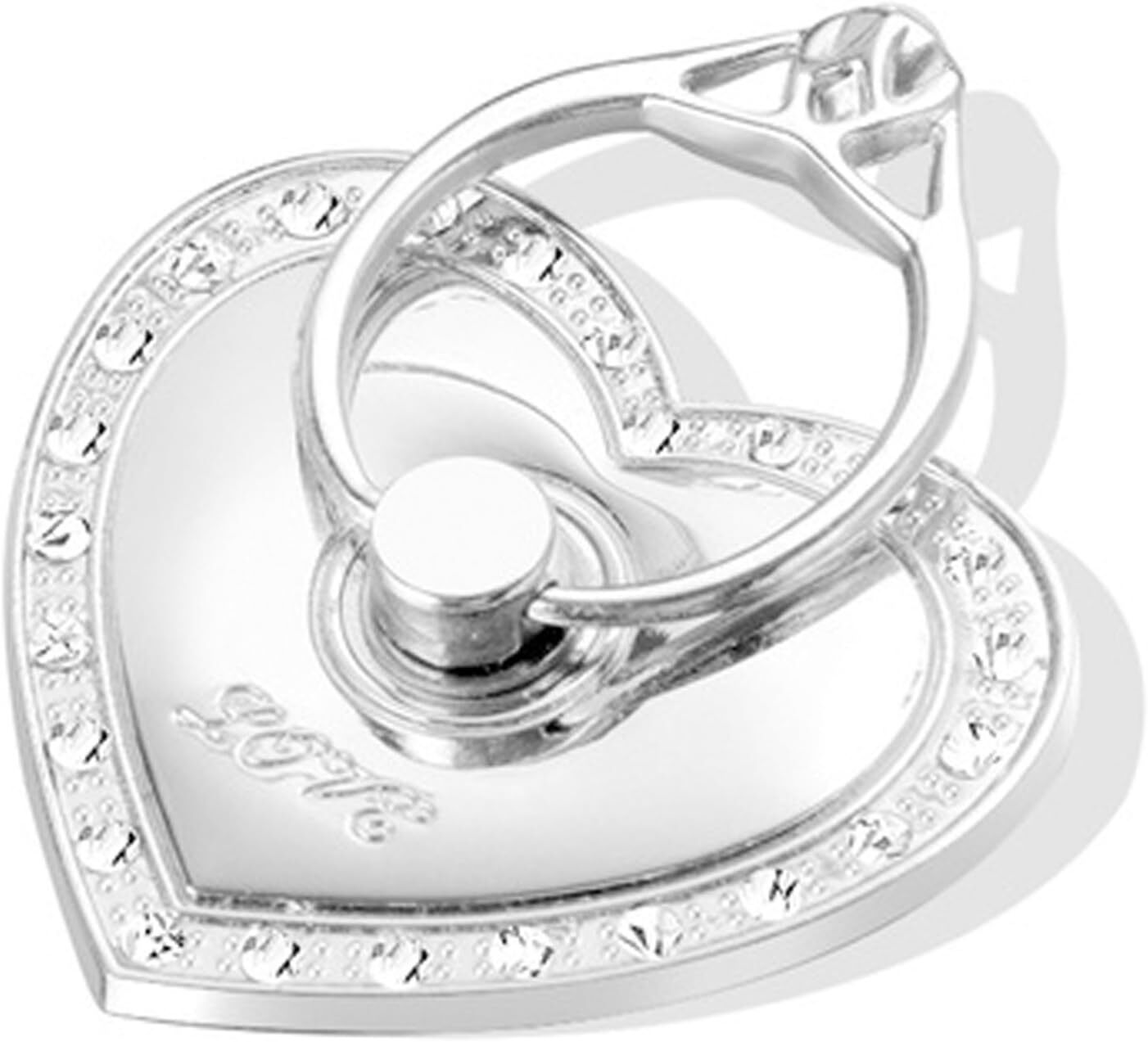 Stainless Steel Phone Tablet Stand with Anti-Drop Ring and Diamond Design-image