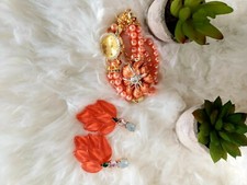 Trendy, versatile and vintage beaded bracelet/watch and earrings sets