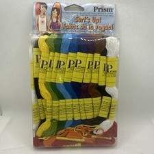 PRISM 100 Cotton Six Strand Floss Craft Thread Primary 36Pk Multi color 8.7 Yds