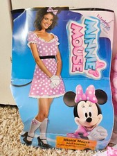 Sassy Minnie Mouse Pink Disney Fantasy Cute Dress Up Halloween Adult Costume LG