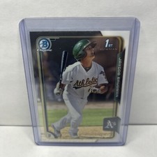 Jaycob Brugman 1st Rookie 2015 Bowman Chrome BCP41 Oakland Athletics Prospect RC