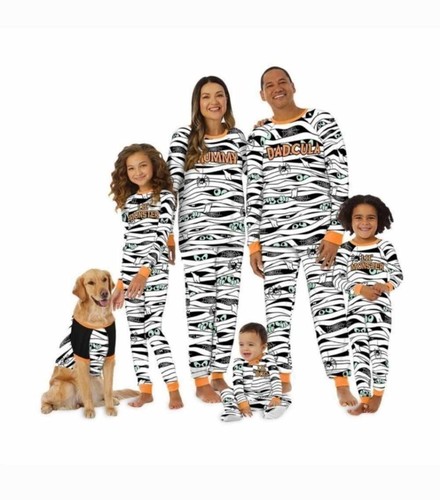 Halloween Mummy Glow in Dark Men, Women, Infant and Kids Family Pajama Set, 2pc - Picture 87 of 89