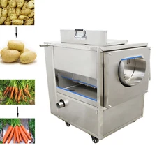 Automatic Electric Rolling Peeling Machine 110V Root Vegetables Cleaning Machine