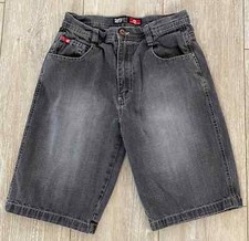 Southpole Boys Jean Jort Shorts Gray Light Black Distressed Size 20