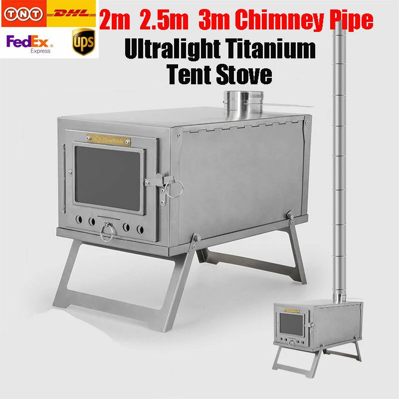 Outdoor Ultralight Titanium Wood Stove Multipurpose Camping Tent Heating  Stove | eBay