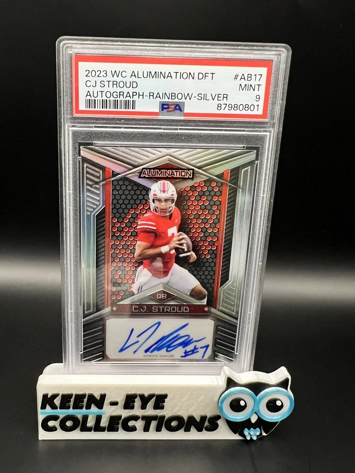 CJ Stroud Wild Card Alumination Draft Autographs #AB17 Rainbow-Silver