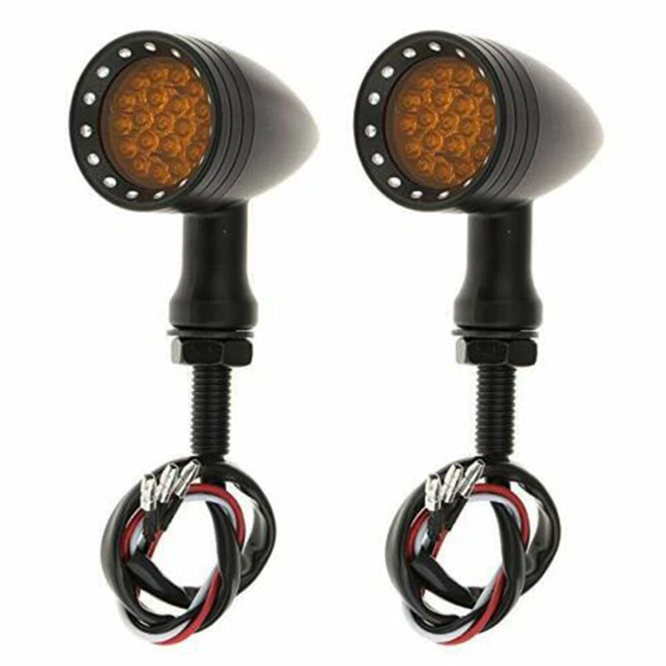 Motorcycle Bullet LED Turn Signal Light For Harley Davidson Sportster XL1200 883 - Image 3 of 4