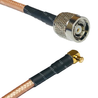 RG400 RP-TNC MALE to MCX MALE ANGLE RF Cable FAST-SHIP LOT