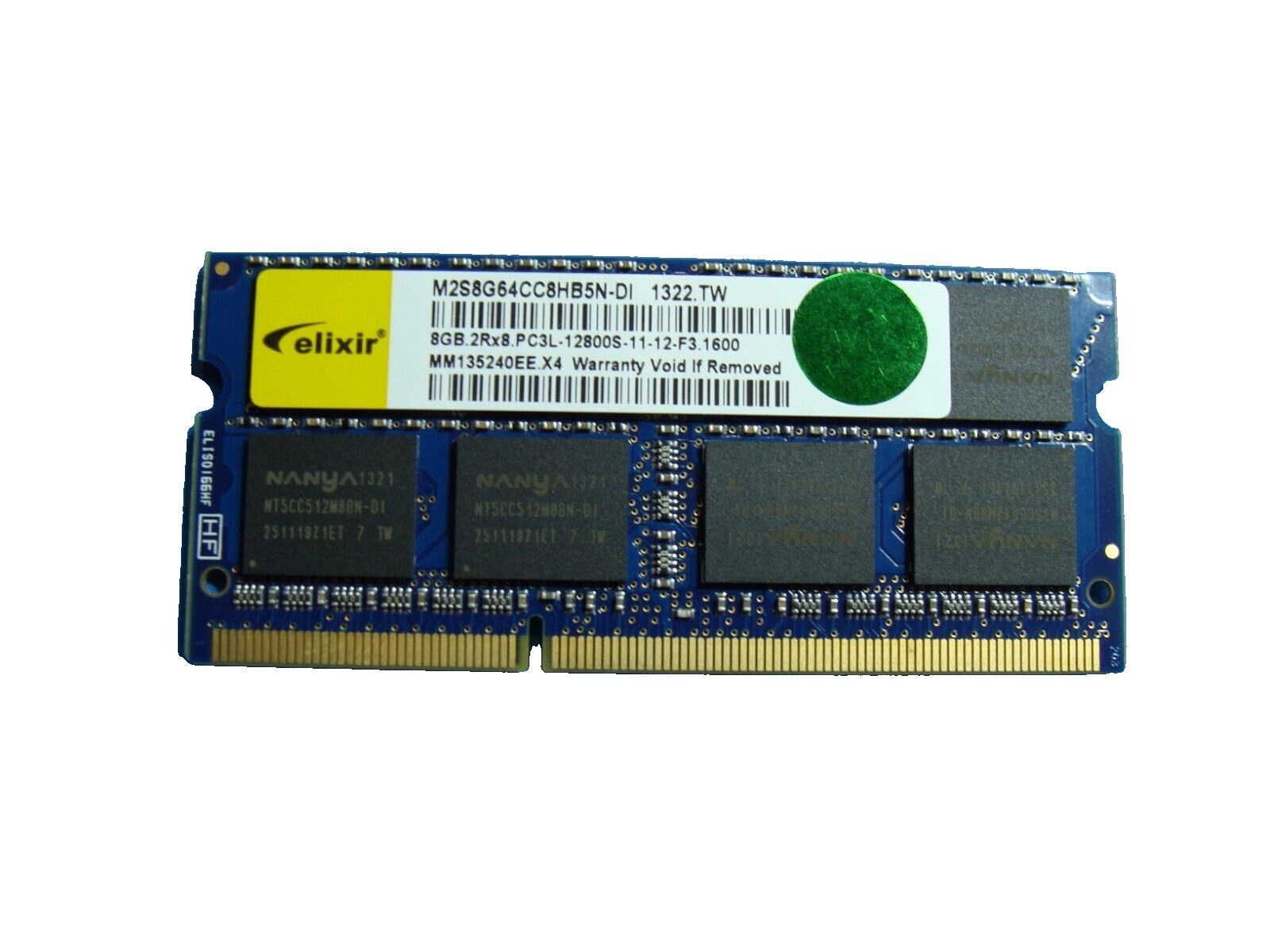 Elixir DDR3 SDRAM 8 GB Capacity per Module Memory (RAM) for sale