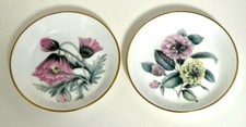 ROYAL WORCESTER BONE CHINA England Small trinket/ring/pins/butter pat dish - set