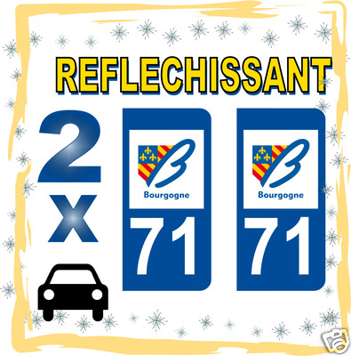 Sticker Réfléchissant Département 34 (Hérault) Pour Plaque Moto - Rétro-réfléchissant, Pour être Vu La Nuit