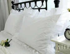 1pair white pillow case European princess pillowcases Shabby Chic Pillow Covers