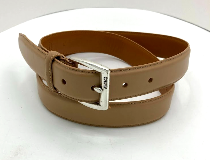 Lauren Ralph RLL Italian Leather Belt Light Brown Beige Tan Women's Size 34