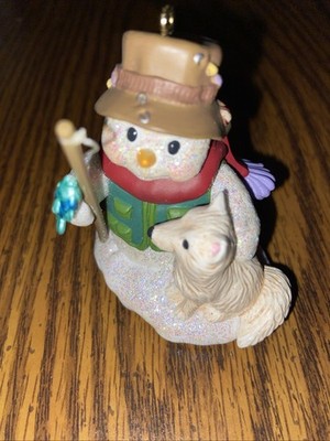 2008, Hallmark Keepsake Ornament, Snow Buddies, Snowman & Fox, 11th in Series
