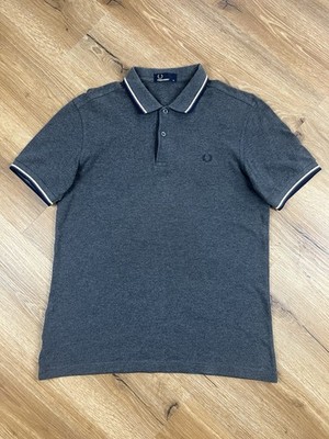 Original Fred Perry Polohemd Grau Herren M Wie Neu Sommer