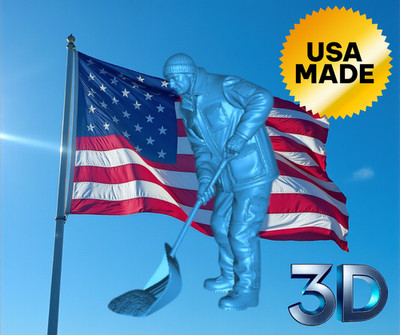 Man Shoveling Snow Resin 3d printed Diorama Figure Winter Scene Model RR Worker