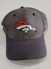Denver Broncos Blue Plaid Logo 7 Adult Snapback Baseball Hat Cap NFL Football