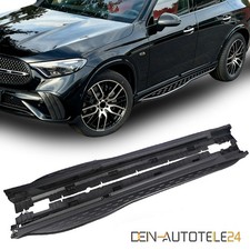 SCHWARZ TRITTBRETTER FÜR MERCEDES GLC W254 X254 C254 SEITENSCHWELLER EINSTIEG
