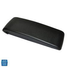 1968-1972 Lemans Gto Center Console Compartment Door Black Vinyl W Push Button