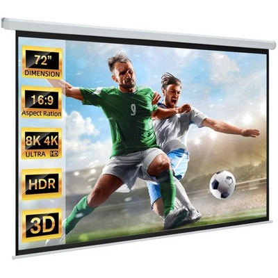 Multi-Scene 72'' Motorized Projector Screen