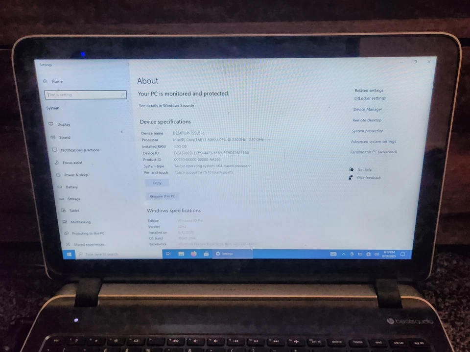 HP Pavilion 15 - Intel Core i3 5010U - 4GB RAM - 128GB SSD - Free P&P - Image 4 of 4
