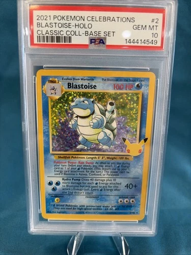 Pokémon Blastoise Classic Collection Holo 2/102 Celebrations 2021 PSA 10