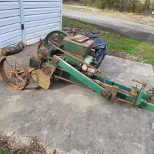 Antique Ottawa Log Saw Two Man Gas Powered Vtg Hit & Miss Engine Logging Sawmill