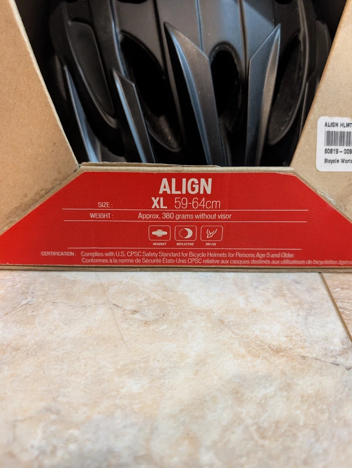 Casco de ciclismo Specialized Align XL - 59-64 cm adulto - negro y gris Foto 2 de 4