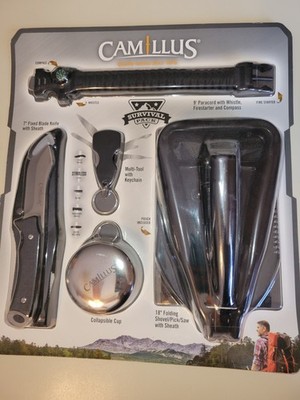 CAMILLUS Survival Pack 5 PC 18'' Folding Shovel/Saw/ Pick Knife Multi Tool/Cup