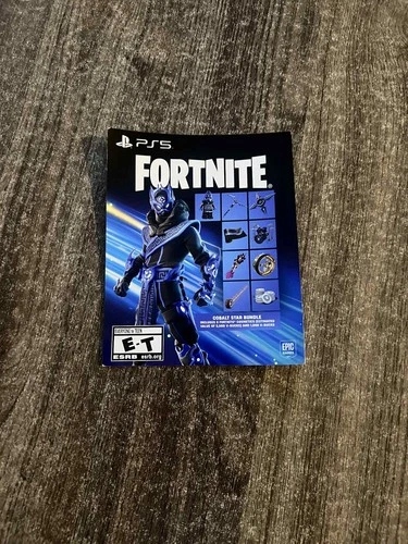 Fortnite Cobalt Star Bundle Code + 1000 V Bucks (Unscratched) PS5 NEW!
