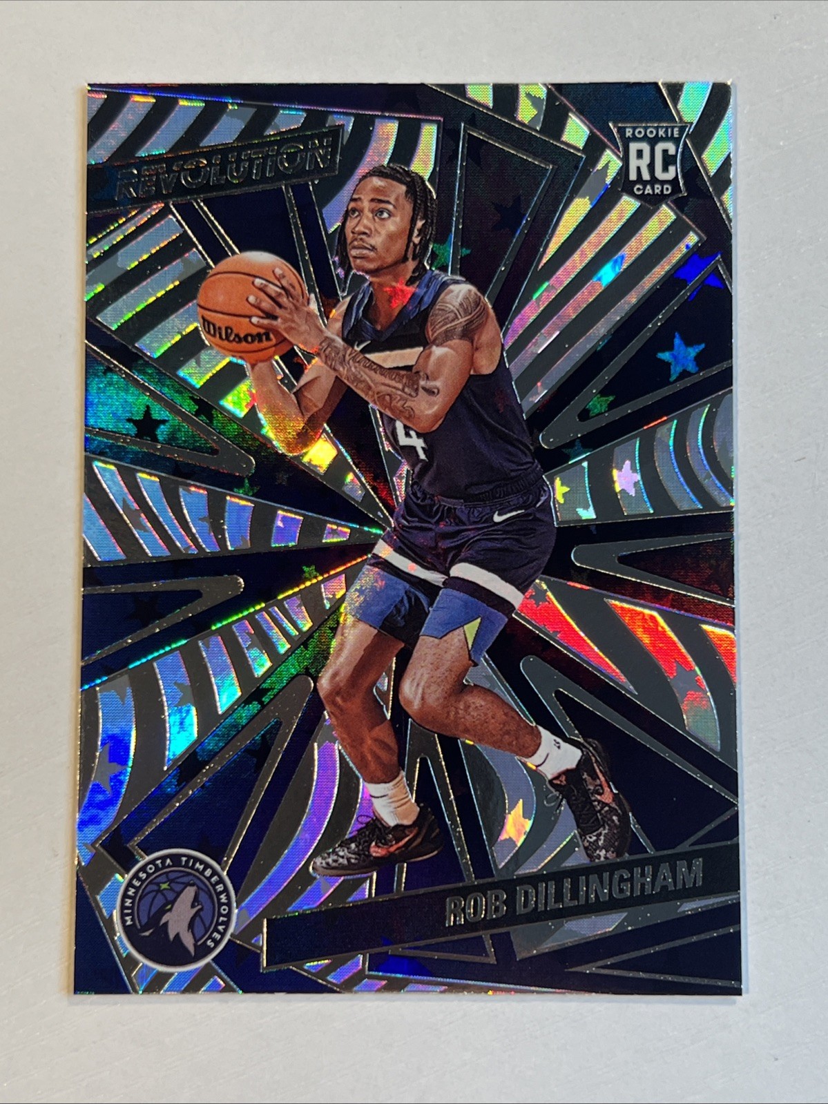 Rob Dillingham 2024-25 NBA Panini Revolution ASTRO Holo #105 Timberwolves RC