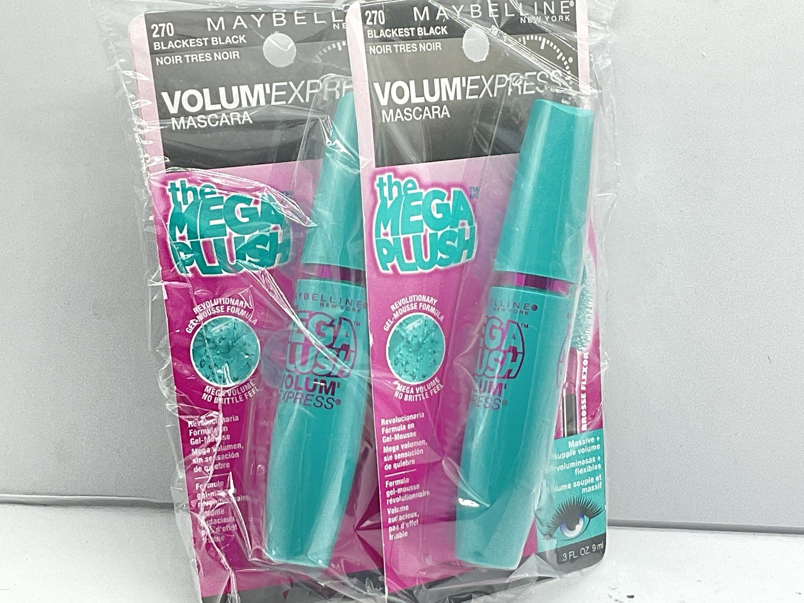 Maybelline Mega Plush Mascara 2-Pack in Blackest Black 270