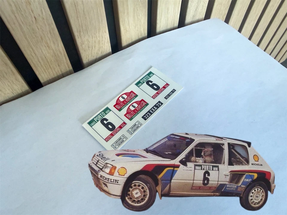 Décalcomanies 1/24 pour Peugeot 205 Turbo 16 n°6 – Rallye du Portugal 1985 - Photo 1/1