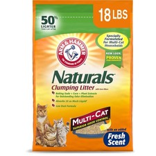 Naturals Clumping Cat , Litter Odor Control, Multi Cat Litter, 18 lb. Bag