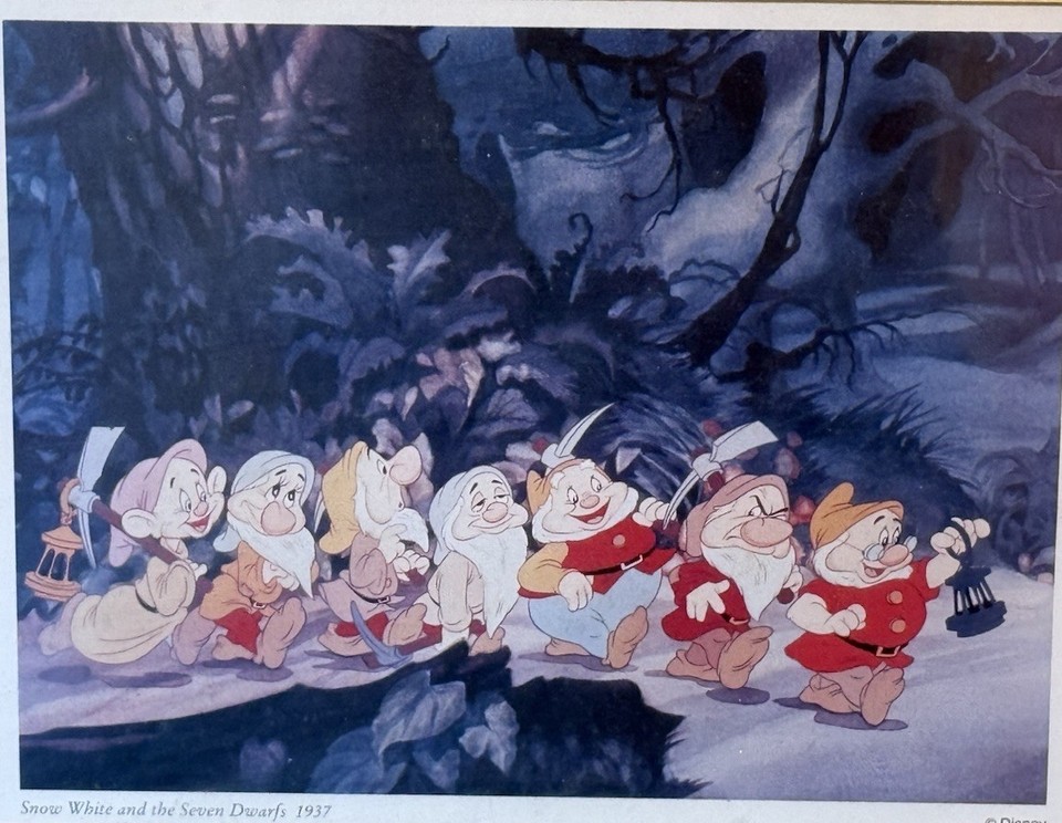 Disney Snow White Seven Dwarfs Framed Print Vintage Wall Art EBay UK Disney snow white seven dwarfs framed print vintage wall art ebay uk