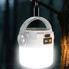 Solar Portable Rechargeable LED Camping Lantern Lamp USB Rechargeable US