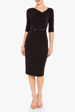 Black Halo Classic 3/4 Sleeve Jackie O Sheath Dress Size 10 $390