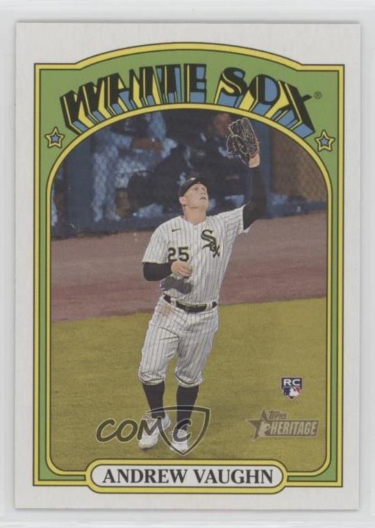 2021 Topps Heritage High Number Action Image Variation SP Andrew Vaughn #624 2g8