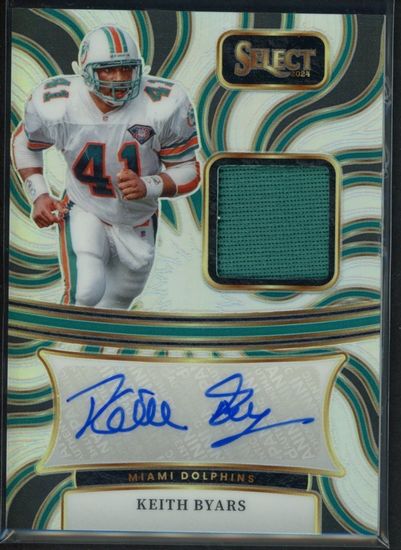 2024 Panini Select Keith Byars Signature Memorabilia SIlver Prizm Auto /199